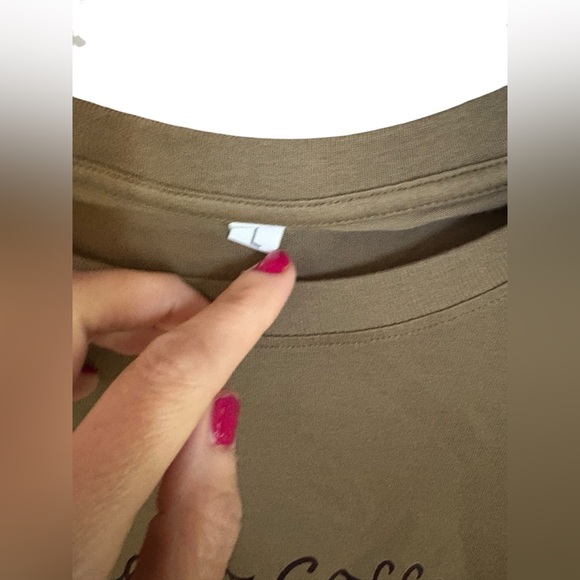 Olive Green Graphic Tee - Time to Coffee - Picture 2 of 3